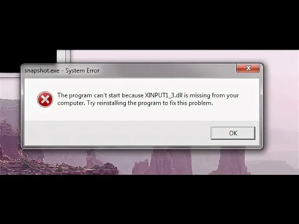 Ошибка отсутствует xinput1_3.dll в Windows 10 для игр